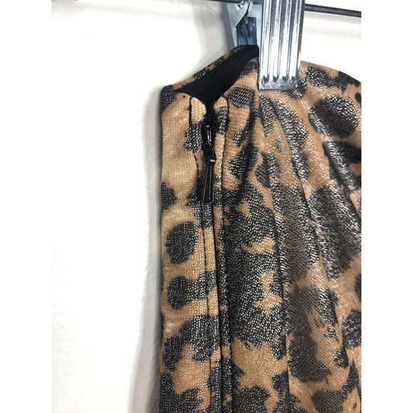 New Tadashi Shoji Sho Womens M One Shoulder Dress Cocktail Animal Print Classic - Picture 10 of 12